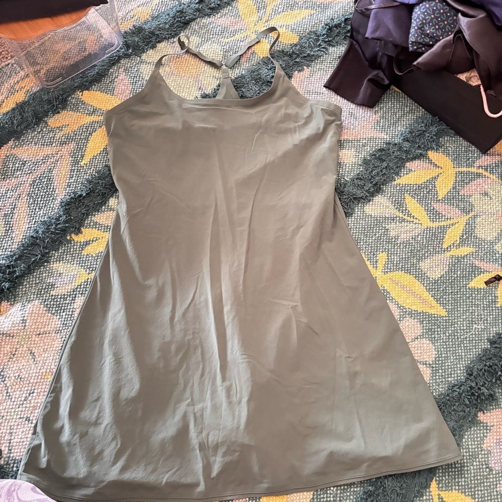 Outdoor voices size medium olive green exercise dress